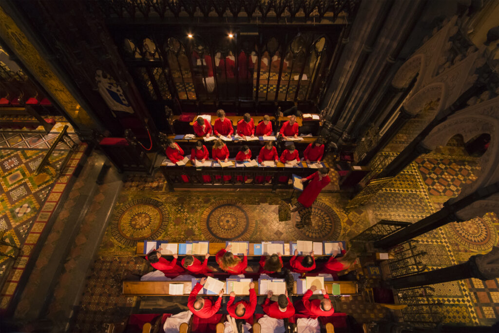 Overhead shot of the Christ Church Cathedral Choir