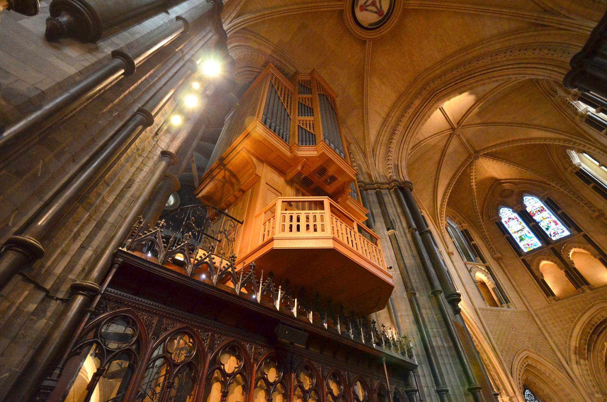 Christ Church Cathedral organ view from choir stalls